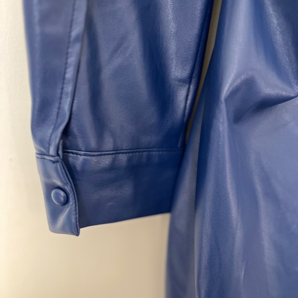 Gorgeous blue faux leather dress XXL - Picture 5 of 13